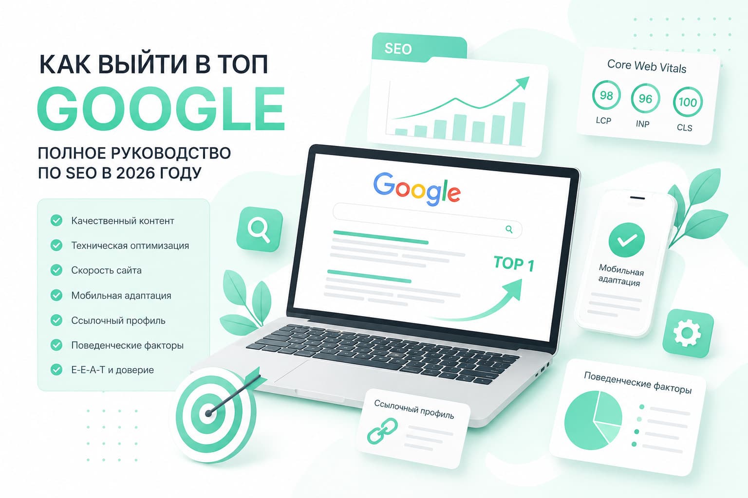 Как выйти в топ Google: полное руководство по SEO в 2026 году