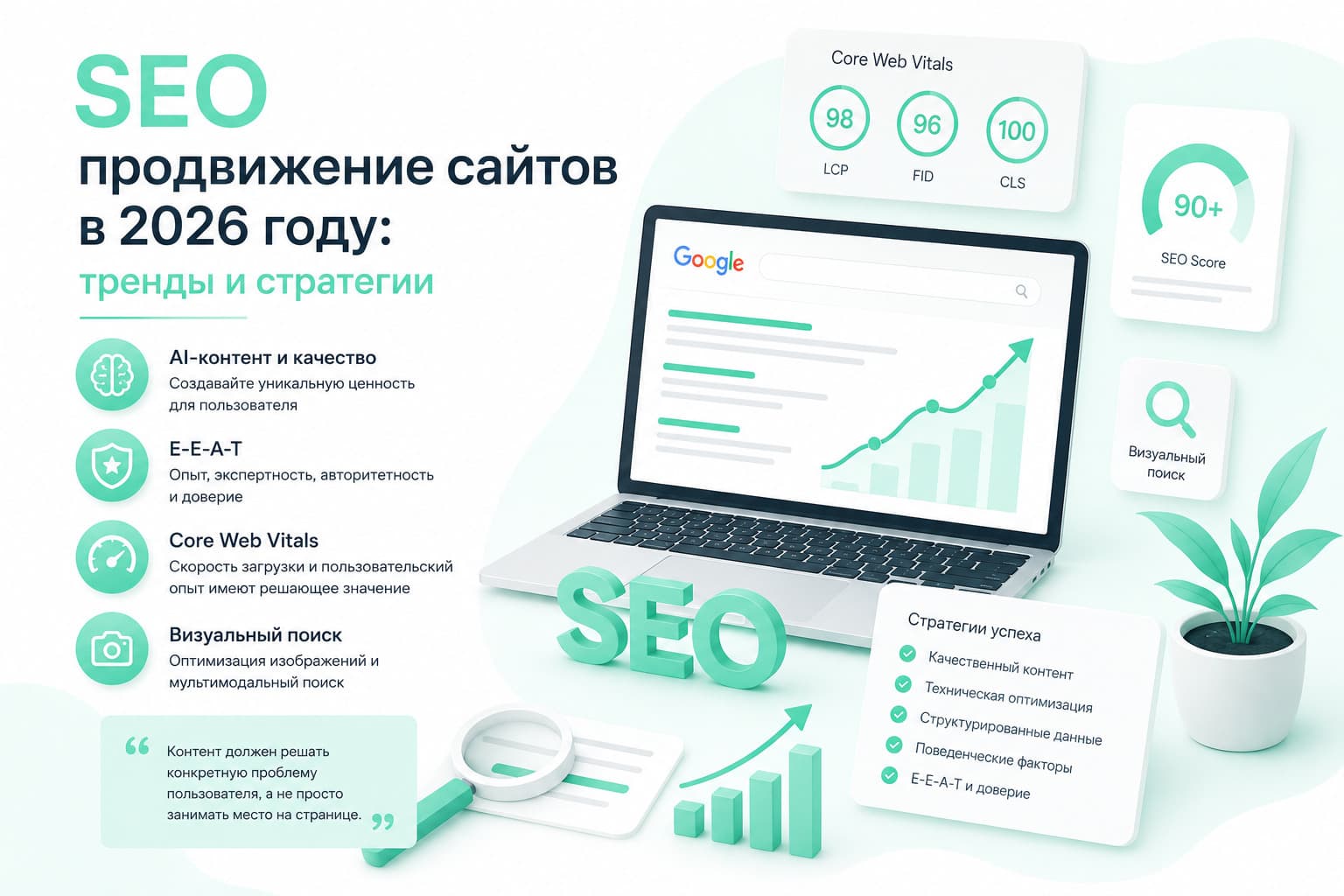 SEO продвижение сайтов в 2026 году: тренды и стратегии