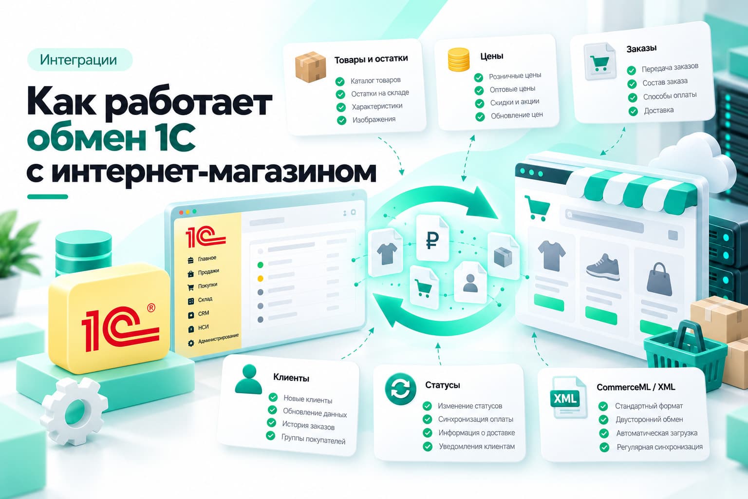 Как работает обмен 1С с интернет-магазином